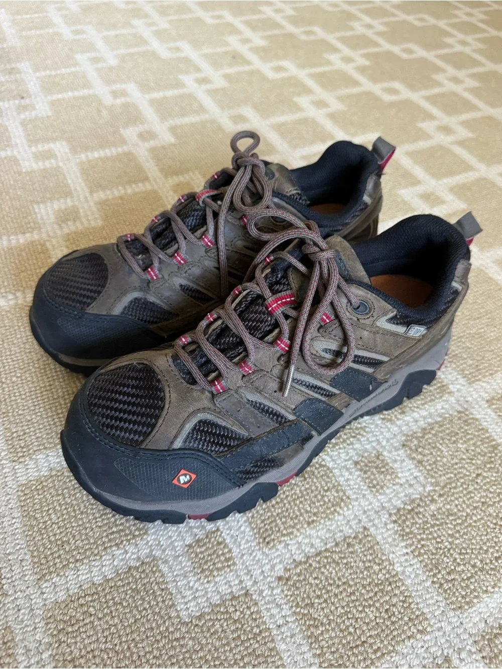 Merrell Moab 2 Vent Waterproof Composite Toe Work Shoes Brown Women’s 7.5 - Picture 9 of 13